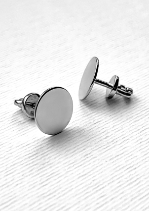 Сережки без вставок Срібло 925° (родій) 261775