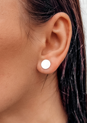 Сережки без вставок Срібло 925° (родій) 261775