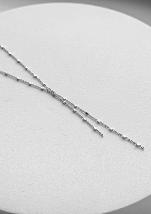 Кольє без вставок Срібло 925° (родій) 190014