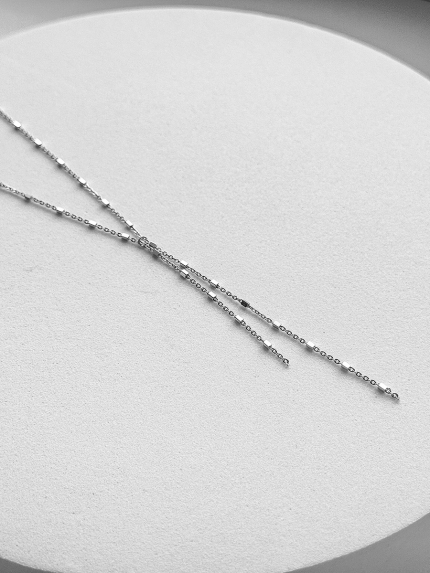 Кольє без вставок Срібло 925° (родій) 190014