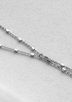 Кольє без вставок Срібло 925° (родій) 190014