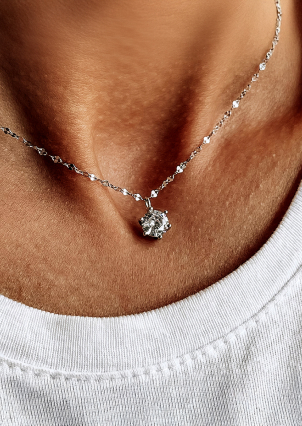 Кольє фіаніт Срібло 925° (родій) 190148