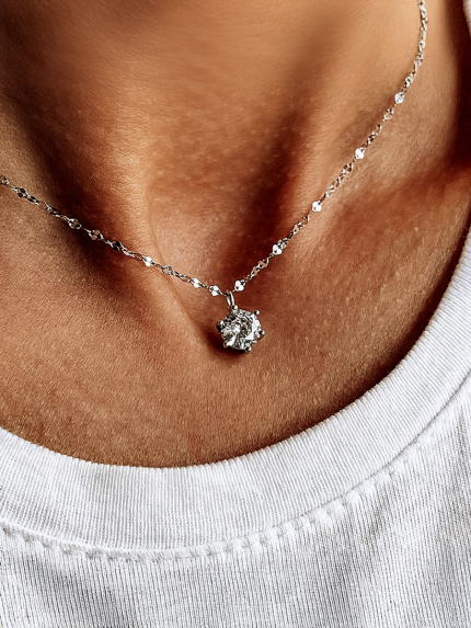 Кольє фіаніт Срібло 925° (родій) 190148