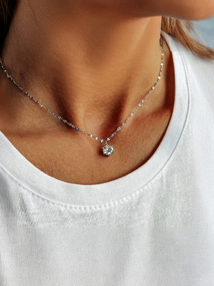 Кольє фіаніт Срібло 925° (родій) 190148