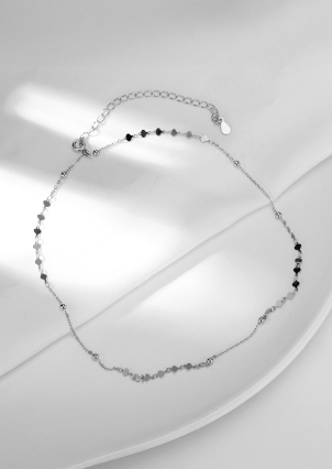 Кольє без вставок Срібло 925° (родій) 190007