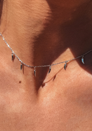 Кольє без вставок Срібло 925° (родій) 140001