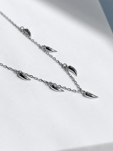 Кольє без вставок Срібло 925° (родій) 140001