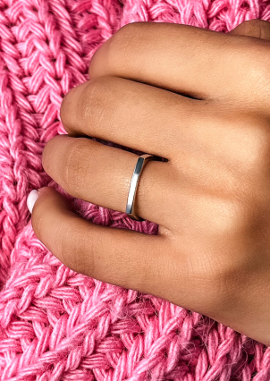 Каблучка без вставок Срібло 925° (родій) 81658