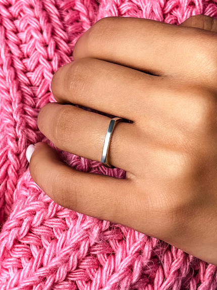 Pierścionek bez wkładek Srebro 925° (rod) 81658