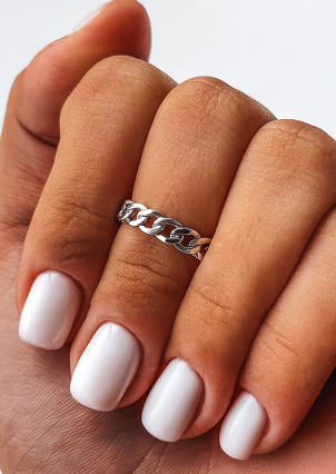 Каблучка без вставок Срібло 925° (родій) 81136