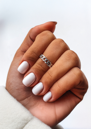 Каблучка без вставок Срібло 925° (родій) 81136