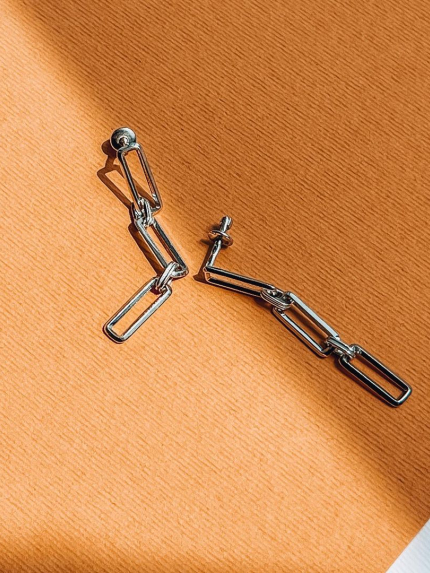 Earrings without inserts Silver 925° (rhodium) 82868