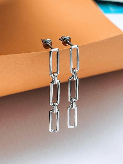 Earrings without inserts Silver 925° (rhodium) 82868