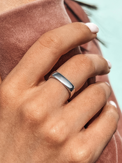 Pierścionek bez wkładek Srebro 925° (rod) 81685