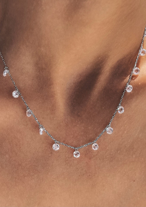 Кольє фіаніт Срібло 925° (родій) 560205