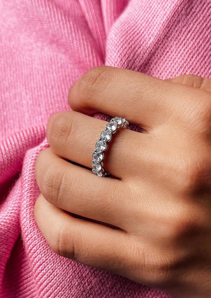 Каблучка фіаніт Срібло 925° (родій) sr1676