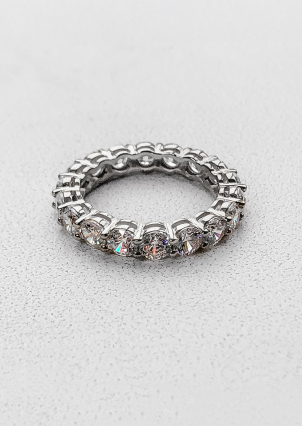 Каблучка фіаніт Срібло 925° (родій) sr1676