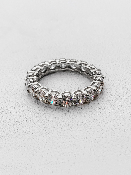 Pierścionek z cyrkonem Srebro 925° (rod) sr1676