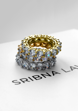 Каблучка фіаніт Срібло 925° (родій) sr1676