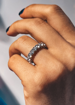 Каблучка фіаніт Срібло 925° (родій) sr1676