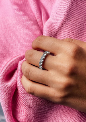 Каблучка фіаніт Срібло 925° (родій) sr1676