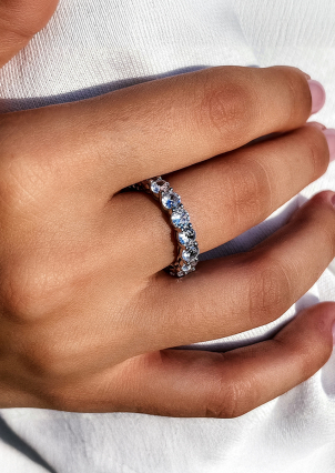 Каблучка фіаніт Срібло 925° (родій) sr1676