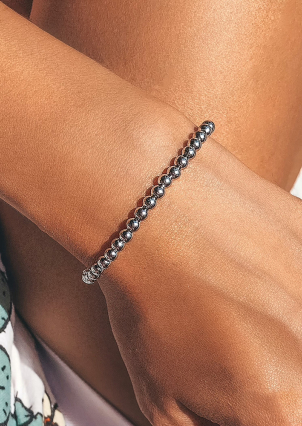 Браслет без вставок Срібло 925° (родій) sb103p65