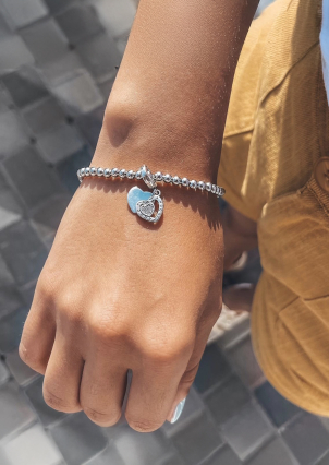 Браслет без вставок Срібло 925° (родій) sb103p65