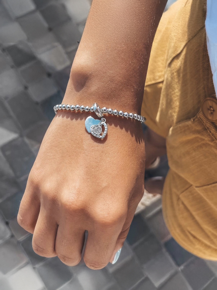 Браслет без вставок Срібло 925° (родій) sb103p65