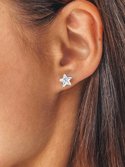 Cyanite earrings Silver 925° (rhodium) se0210