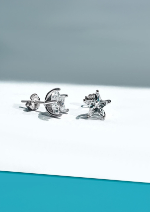 Сережки фіаніт Срібло 925° (родій) se0210