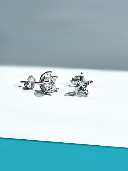 Cyanite earrings Silver 925° (rhodium) se0210