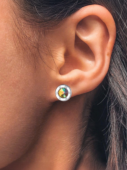 Kolczyki Swarovski Cyrkonia Srebro 925° (rod) 22315