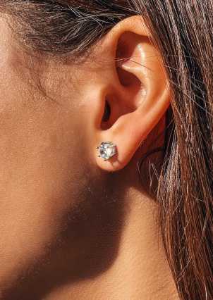 Сережки Фіаніт (5А) Срібло 925° (родій) se335p