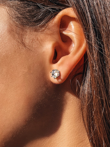 Сережки Фіаніт (5А) Срібло 925° (родій) se335p