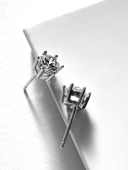 Сережки Фіаніт (5А) Срібло 925° (родій) se335p