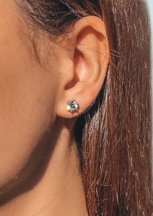 Сережки Фіаніт (5А) Срібло 925° (родій) se335p