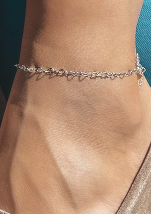 Браслет без вставок Срібло 925° (родій) sa10p