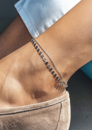 Браслет без вставок Срібло 925° (родій) sa15p