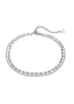 Браслет без вставок Срібло 925° (родій) sa15p