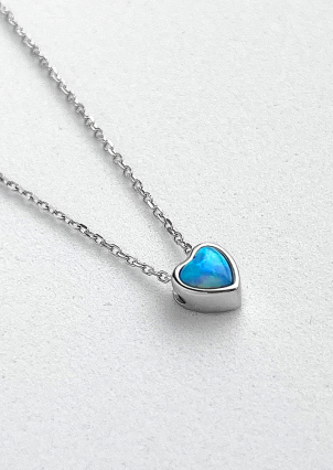 Кольє опал Срібло 925° (родій) кл2опг/417