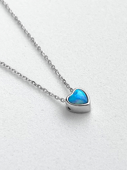 Кольє опал Срібло 925° (родій) кл2опг/417