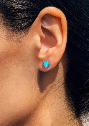 Сережки опал Срібло 925° (родій) с2опг/1550