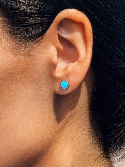 Сережки опал Срібло 925° (родій) с2опг/1550