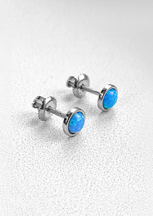 Сережки опал Срібло 925° (родій) с2опг/1550