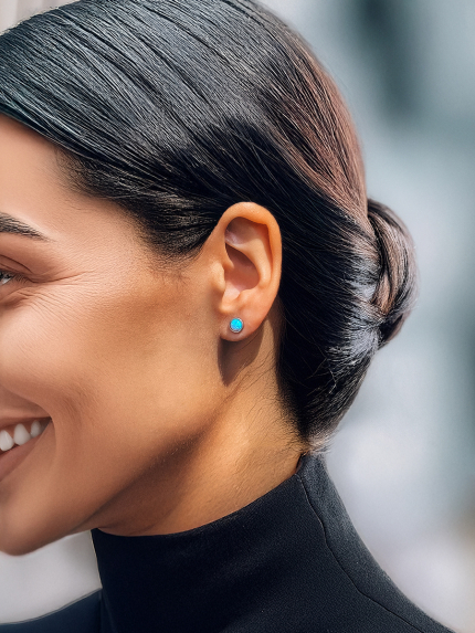 Сережки опал Срібло 925° (родій) с2опг/1550