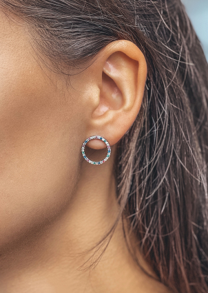 Сережки фіаніт Срібло 925° (родій) ск2фц/1199