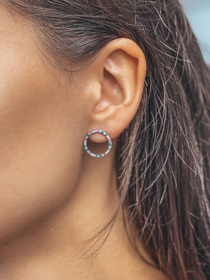 Сережки фіаніт Срібло 925° (родій) ск2фц/1199