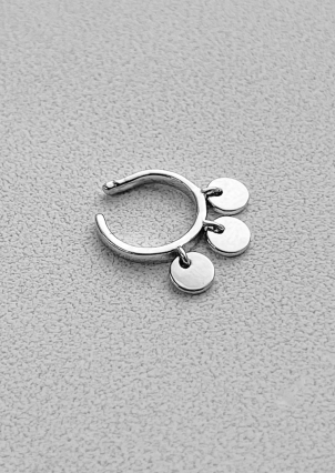 Сережки без вставок Срібло 925° (родій) с2/1279