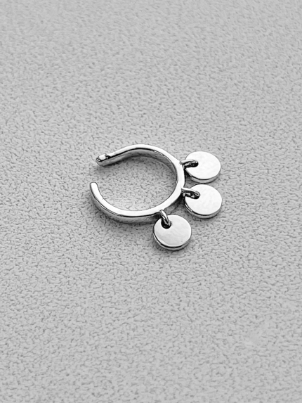 Сережки без вставок Срібло 925° (родій) с2/1279